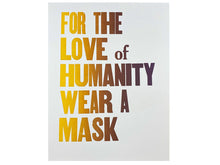 Wear A Mask Letterpress Poster