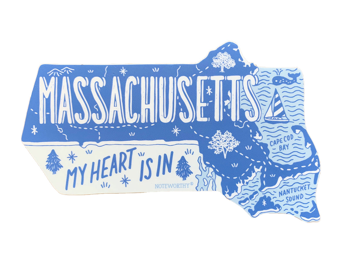 Massachusetts State Sticker – Noteworthy Paper & Press