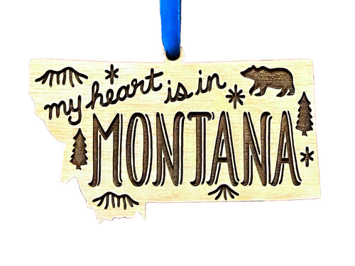 Montana Map Ornament