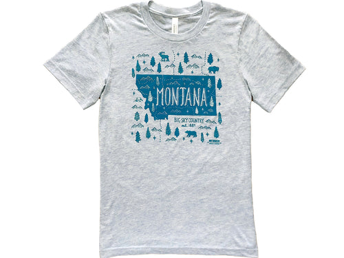 Montana Map T-Shirt