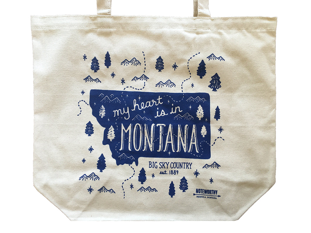 My Heart is in Montana, Tote Bag