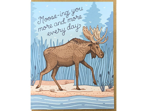 Moose-ing You Greeting Card