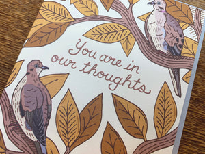You Are In Our Thoughts Greeting Card