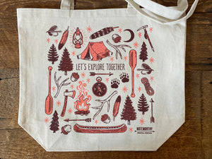 Let's Explore Together, Tote Bag