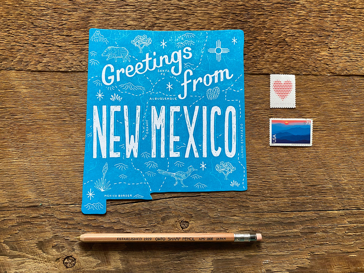 Greetings from New Mexico Postcard – Noteworthy Paper & Press