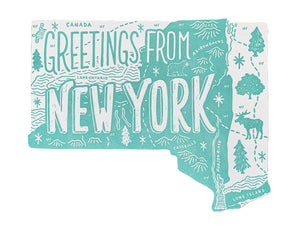 Greetings from New York Postcard