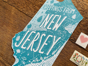 Greetings from New Jersey Postcard