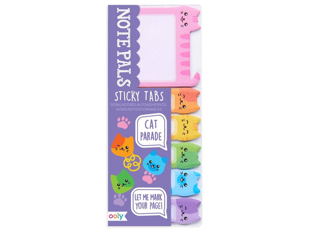 Note Pals Sticky Tabs, Cat Parade