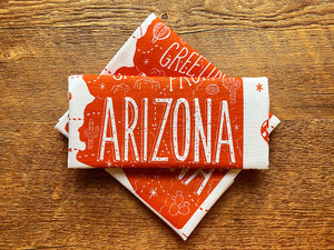 Greetings from Arizona Tea Towel