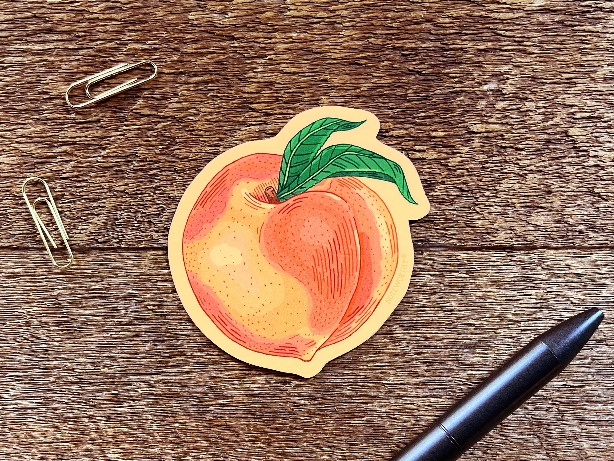 Peach Sticker – Noteworthy Paper & Press