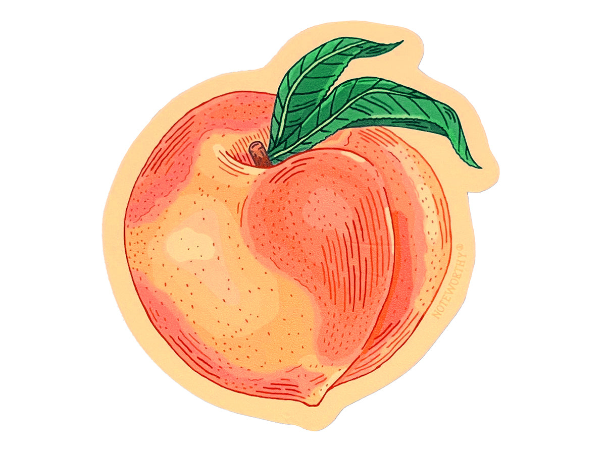 Peach Sticker – Noteworthy Paper & Press