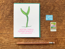 Pepper Sprout Anniversary Greeting Card