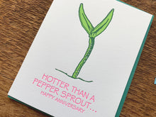 Pepper Sprout Anniversary Greeting Card