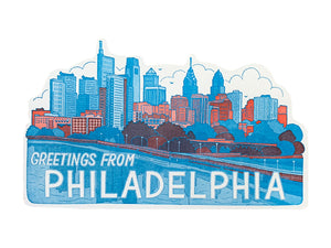 Philadelphia Skyline Scenic Postcard