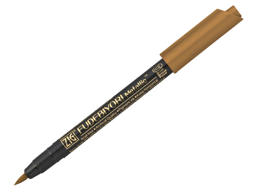 Zig Fudebiyori Metallic Brush Pen, Copper