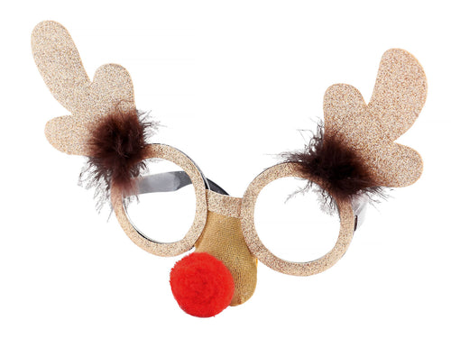Reindeer Red Nose Glasses