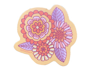 Retro Flora Sticker