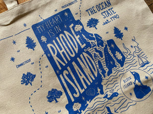 My Heart Is In Rhode Island, Tote Bag