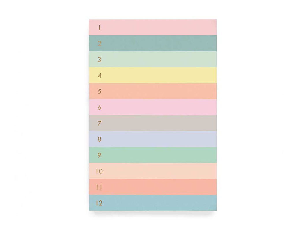 Numbered Color Block Notepad