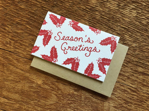 Season's Greetings Enclosure Card