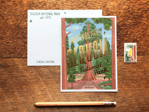 Sequoia National Park Foil Postcard