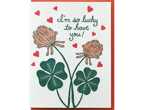 Lucky Clover Greeting Card