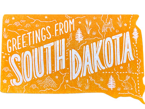Greetings from South Dakota Postcard