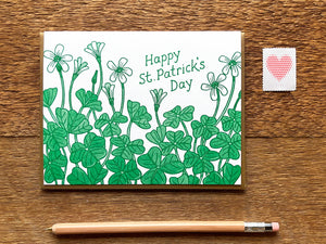 St. Patrick's Day Shamrocks Greeting Card