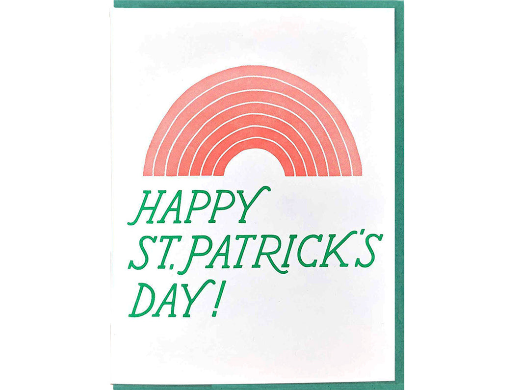 St. Patrick's Day Rainbow Greeting Card