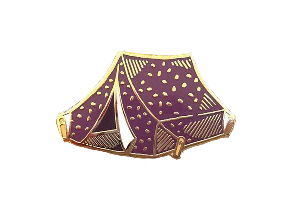 pin tent Tent Enamel Pin – Noteworthy Paper & Press