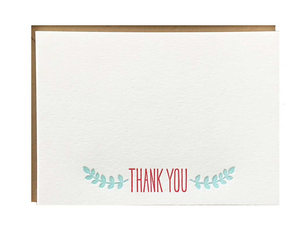 Thank you Leaves Flat Stationery