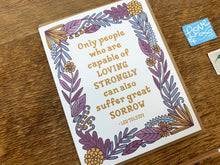 Tolstoy Quote Sympathy Greeting Card