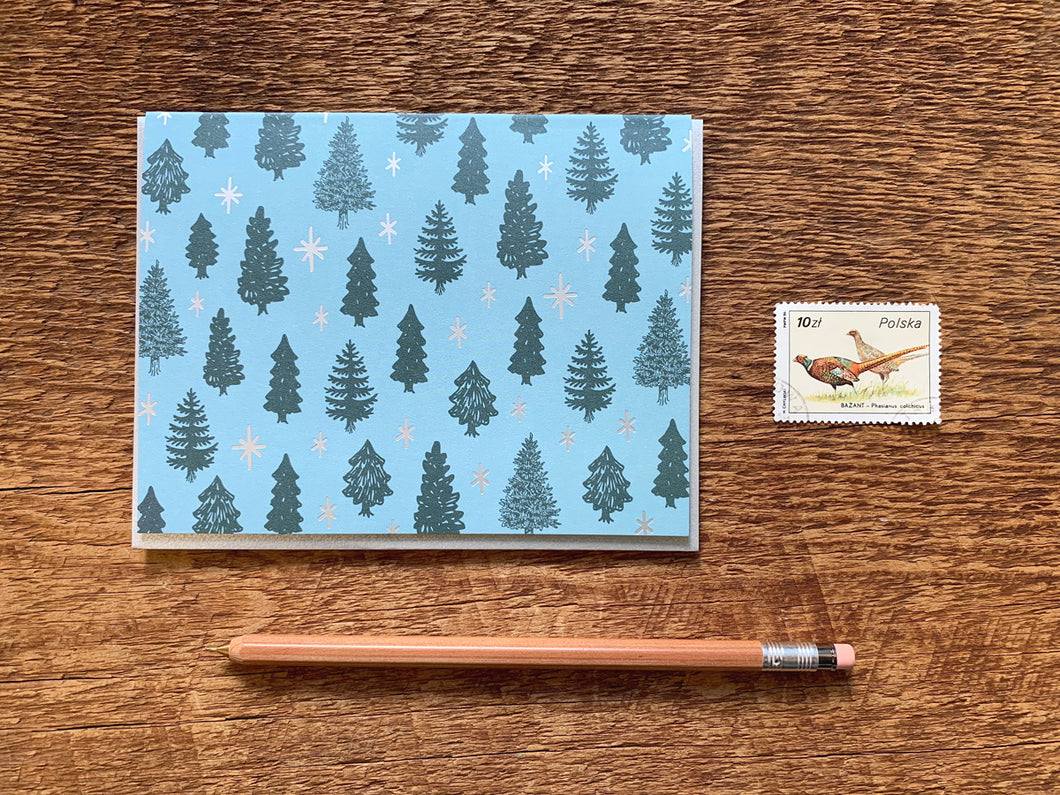 Pine Trees Greeting Card