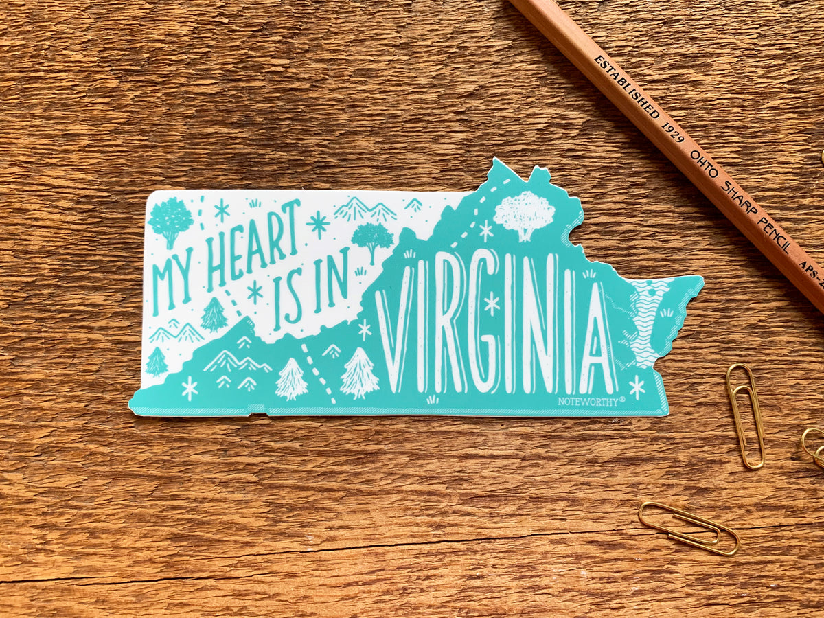 Virginia State Sticker – Noteworthy Paper & Press