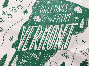 Greetings From Vermont, Tote Bag