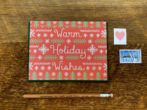 Warm Holiday Wishes Greeting Card