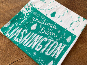 Greetings from Washington Tea Towel
