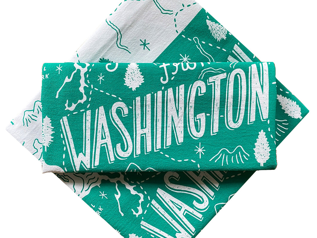 Greetings from Washington Tea Towel