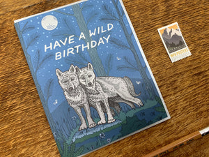 Wild Wolves Birthday Greeting Card