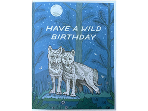 Wild Wolves Birthday Greeting Card