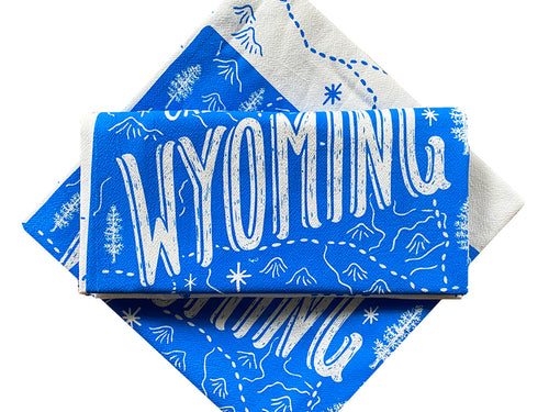 Greetings from Wyoming Tea Towel