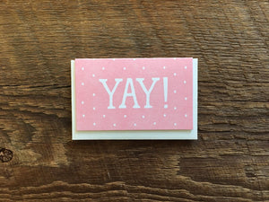Yay! Pink Enclosure Card