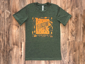 Yellowstone Map T-Shirt