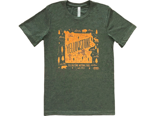 Yellowstone Map T-Shirt