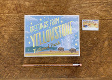 Yellowstone National Park Foil Postcard