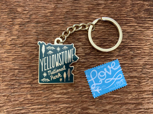 Yellowstone National Park Enamel Keychain