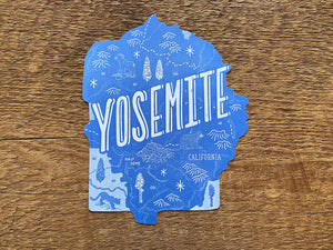 Yosemite Map Postcard