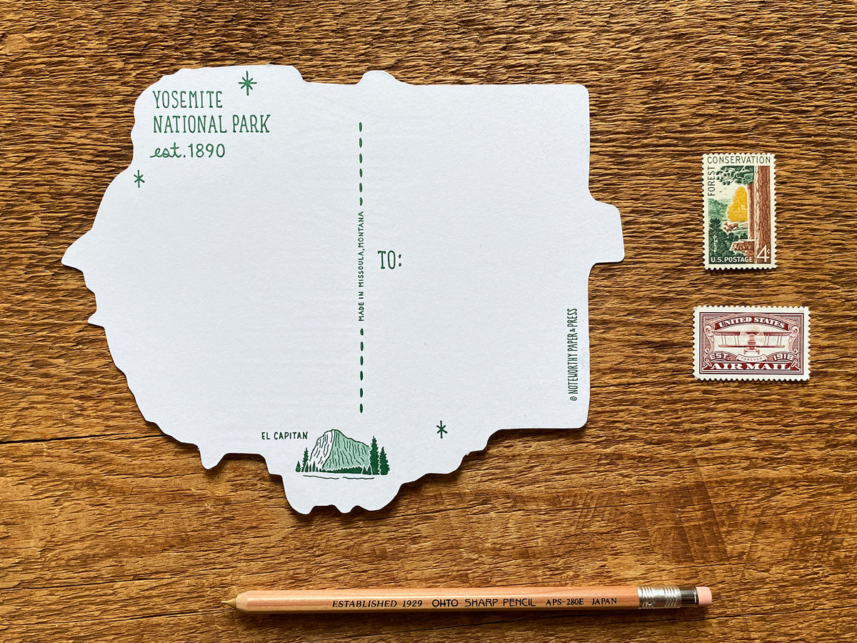 Yosemite Map Postcard – Noteworthy Paper & Press