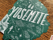 Yosemite Map Postcard
